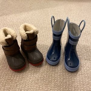 Cat and Jack rain boots bundle. Size 4 toddler